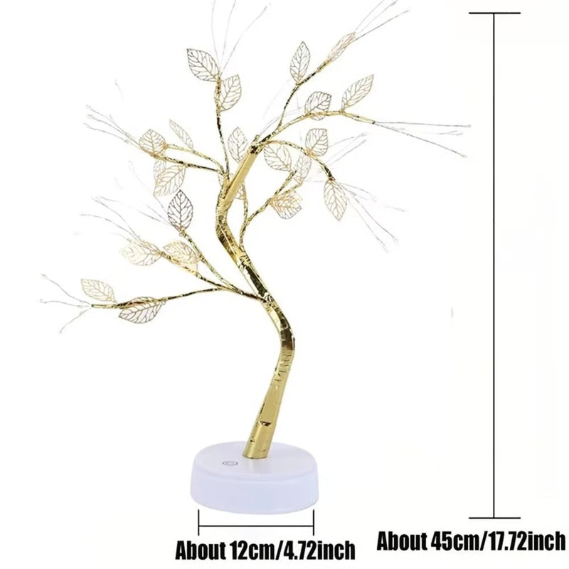 LED Rose Leaf Table Lamp – USB Fairy Light Night Lamp for Home & Party Decoration