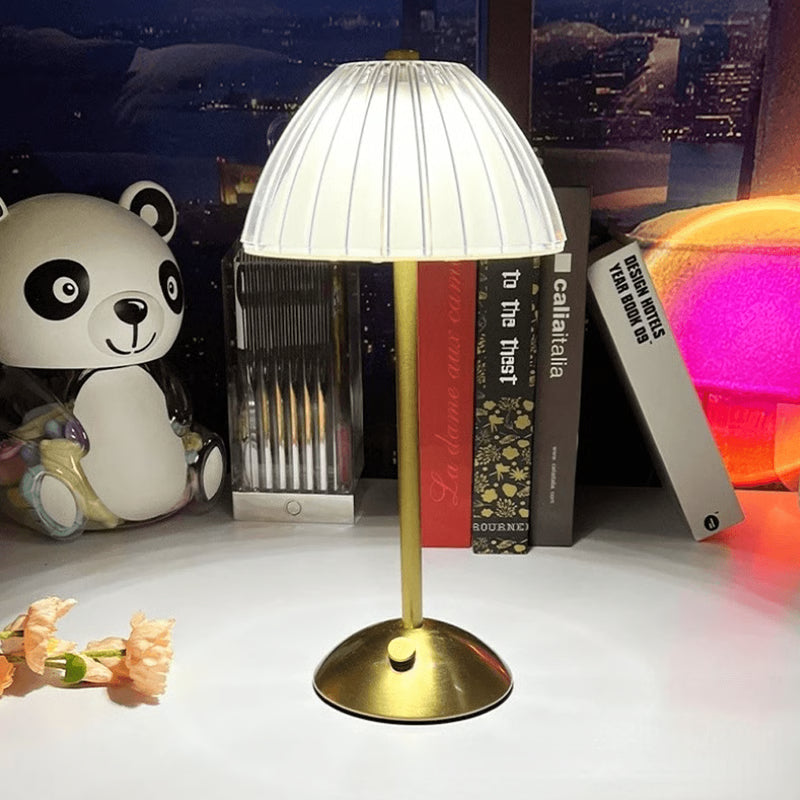 LED Curved Shade Decorative Rechargeable Bar & Table Lamp