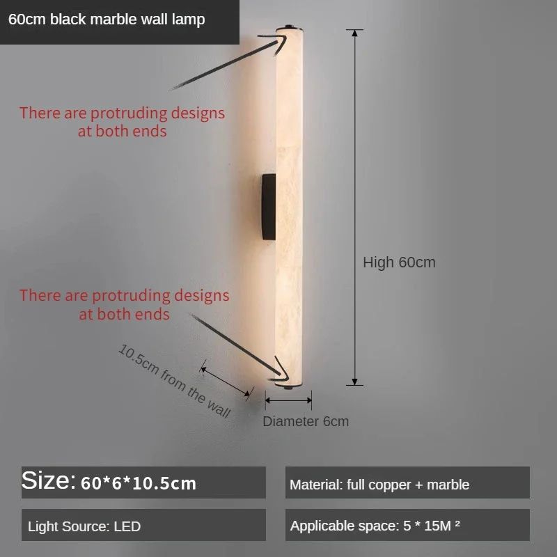 Luxury Full Copper Snowflake Marble LED Wall Lamp, Modern Spanish Natural Light for Living Room, Bedroom, Bedside