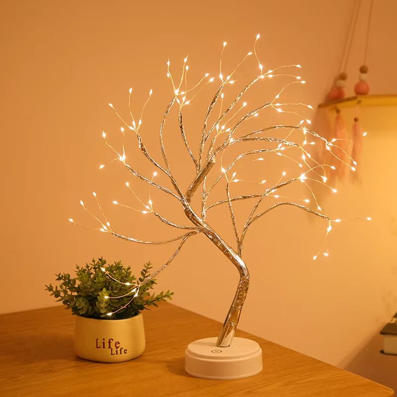 LED Rose Leaf Table Lamp – USB Fairy Light Night Lamp for Home & Party Decoration