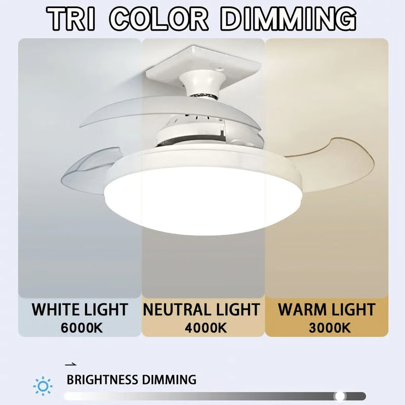 LED Ceiling Fan Light with Remote Control and Adjustable Brightness