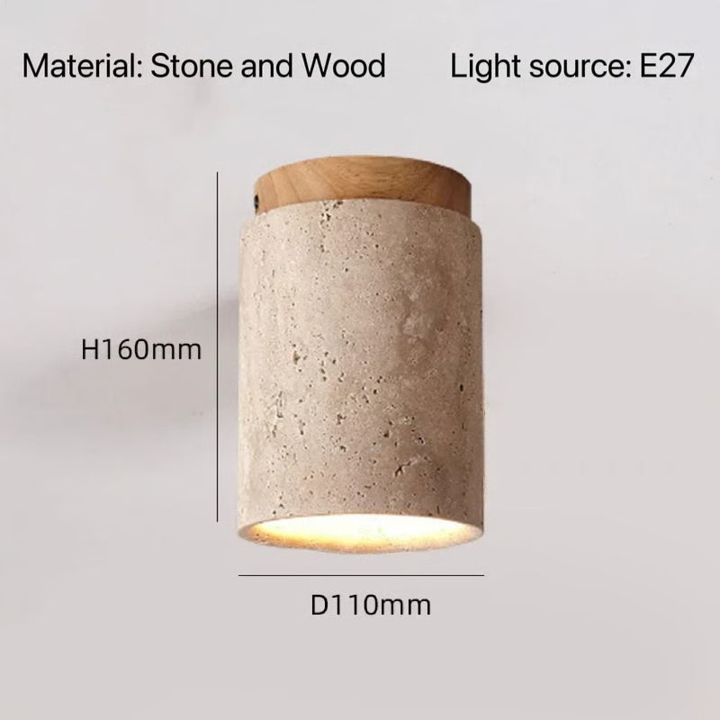 Modern Travertine Ceiling Lamp