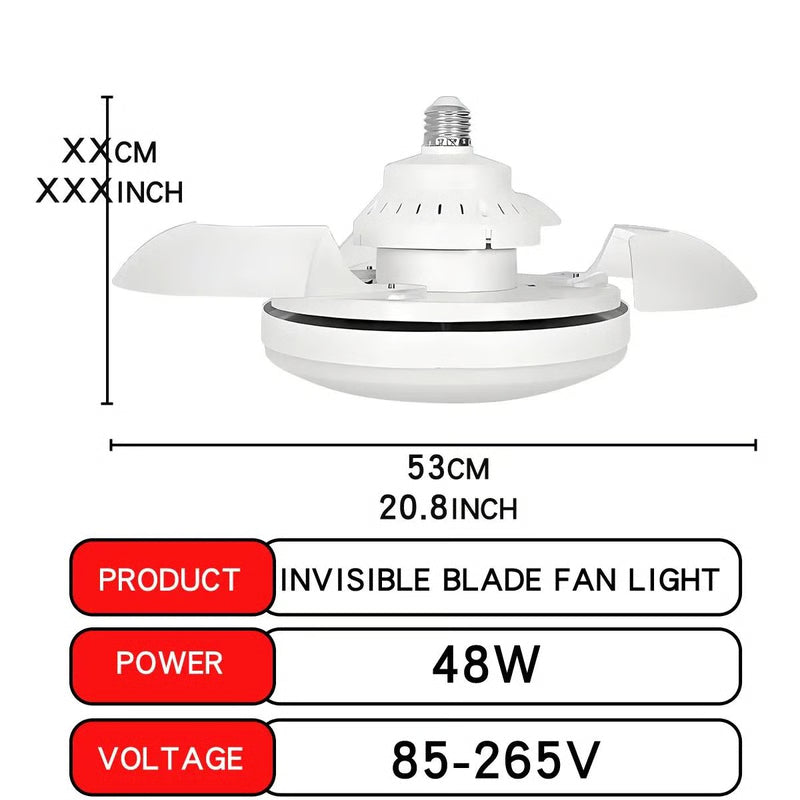 LED Ceiling Fan Light with Remote Control and Adjustable Brightness
